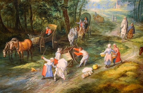 "Fairytale Landscapes with Figures in the Forest"